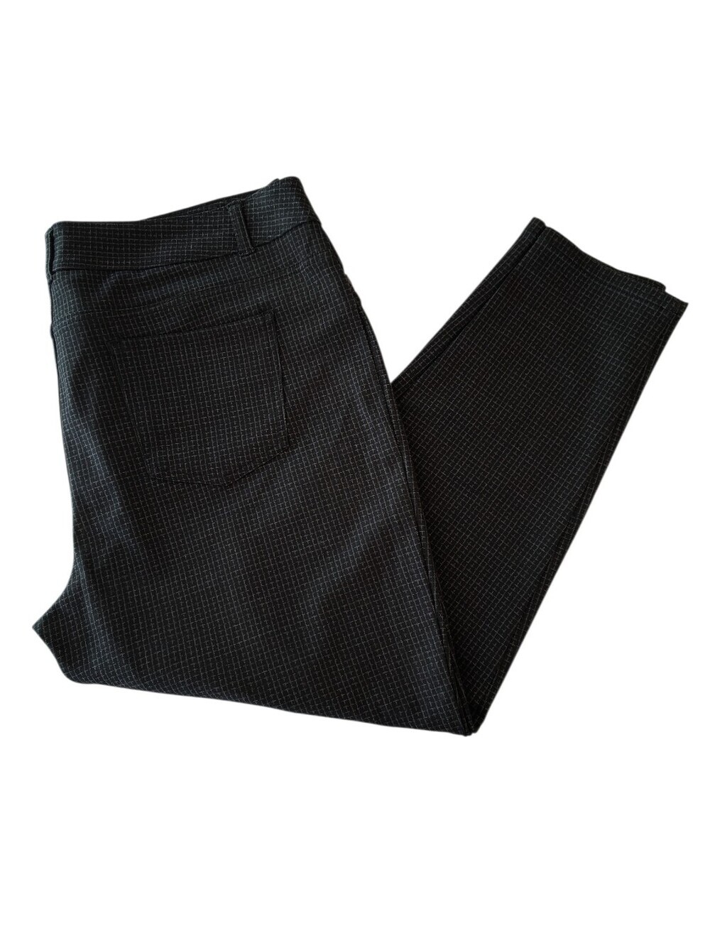 Maurices Charcoal Micro-Plaid Skinny Trousers Size XL Short
